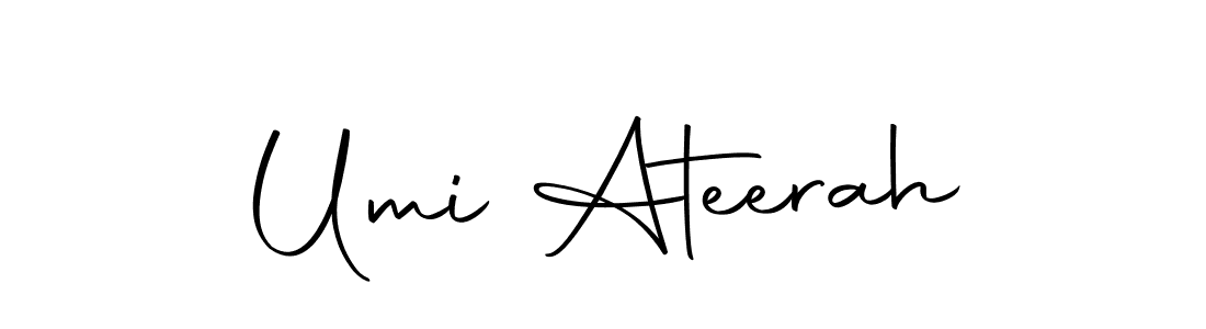 It looks lik you need a new signature style for name Umi Ateerah. Design unique handwritten (Autography-DOLnW) signature with our free signature maker in just a few clicks. Umi Ateerah signature style 10 images and pictures png