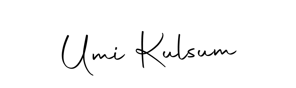Use a signature maker to create a handwritten signature online. With this signature software, you can design (Autography-DOLnW) your own signature for name Umi Kulsum. Umi Kulsum signature style 10 images and pictures png