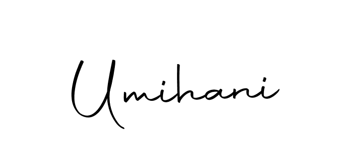 Create a beautiful signature design for name Umihani. With this signature (Autography-DOLnW) fonts, you can make a handwritten signature for free. Umihani signature style 10 images and pictures png