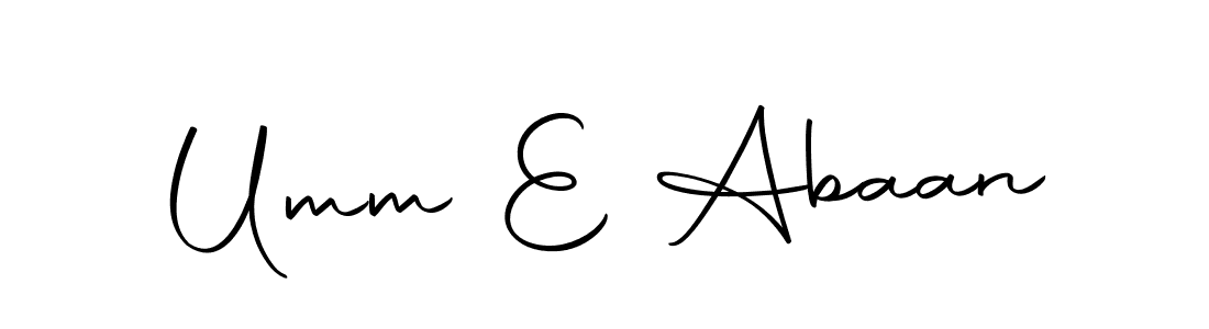 Use a signature maker to create a handwritten signature online. With this signature software, you can design (Autography-DOLnW) your own signature for name Umm E Abaan. Umm E Abaan signature style 10 images and pictures png