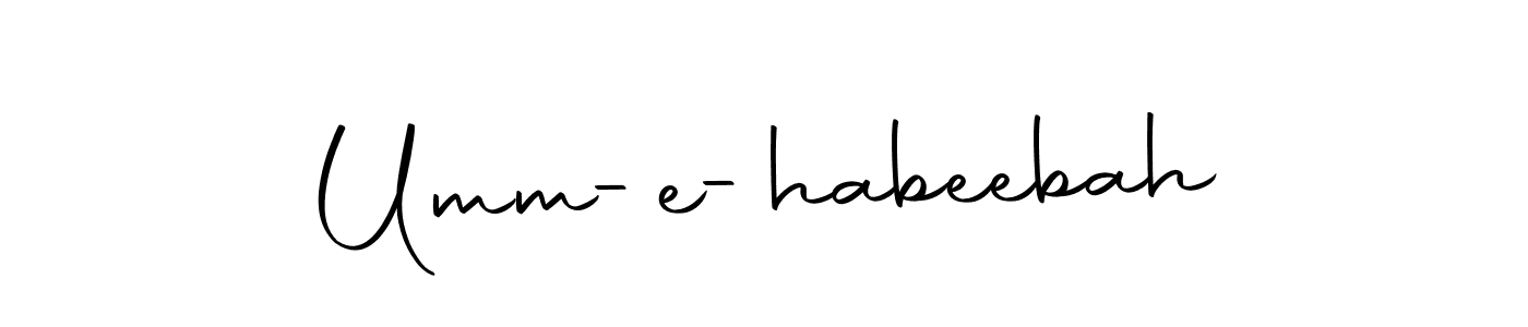 You should practise on your own different ways (Autography-DOLnW) to write your name (Umm-e-habeebah) in signature. don't let someone else do it for you. Umm-e-habeebah signature style 10 images and pictures png
