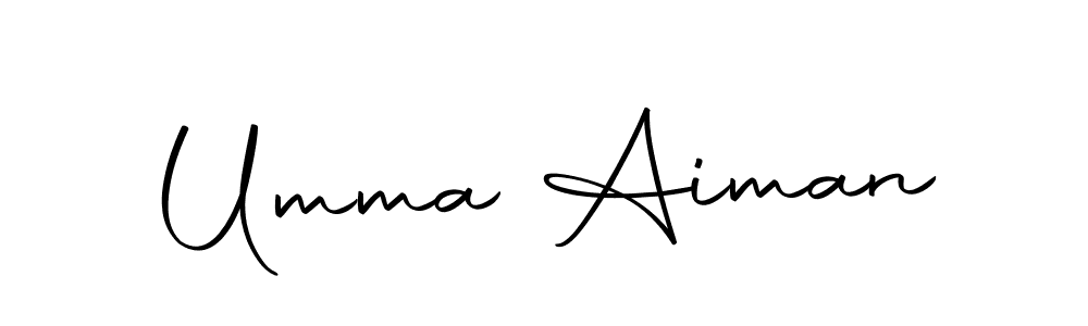 How to make Umma Aiman name signature. Use Autography-DOLnW style for creating short signs online. This is the latest handwritten sign. Umma Aiman signature style 10 images and pictures png