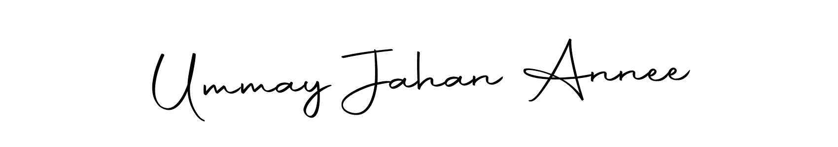 The best way (Autography-DOLnW) to make a short signature is to pick only two or three words in your name. The name Ummay Jahan Annee include a total of six letters. For converting this name. Ummay Jahan Annee signature style 10 images and pictures png
