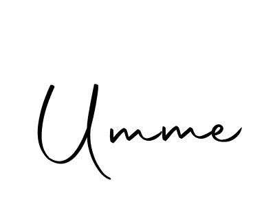 Design your own signature with our free online signature maker. With this signature software, you can create a handwritten (Autography-DOLnW) signature for name Umme. Umme signature style 10 images and pictures png