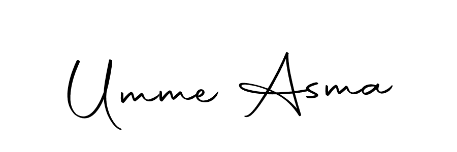 The best way (Autography-DOLnW) to make a short signature is to pick only two or three words in your name. The name Umme Asma include a total of six letters. For converting this name. Umme Asma signature style 10 images and pictures png