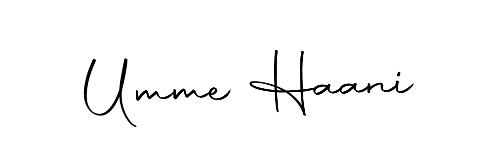 Design your own signature with our free online signature maker. With this signature software, you can create a handwritten (Autography-DOLnW) signature for name Umme Haani. Umme Haani signature style 10 images and pictures png