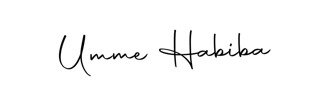 Create a beautiful signature design for name Umme Habiba. With this signature (Autography-DOLnW) fonts, you can make a handwritten signature for free. Umme Habiba signature style 10 images and pictures png