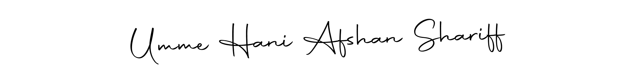 You should practise on your own different ways (Autography-DOLnW) to write your name (Umme Hani Afshan Shariff) in signature. don't let someone else do it for you. Umme Hani Afshan Shariff signature style 10 images and pictures png