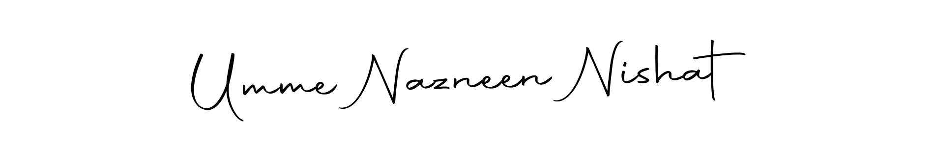 Create a beautiful signature design for name Umme Nazneen Nishat. With this signature (Autography-DOLnW) fonts, you can make a handwritten signature for free. Umme Nazneen Nishat signature style 10 images and pictures png