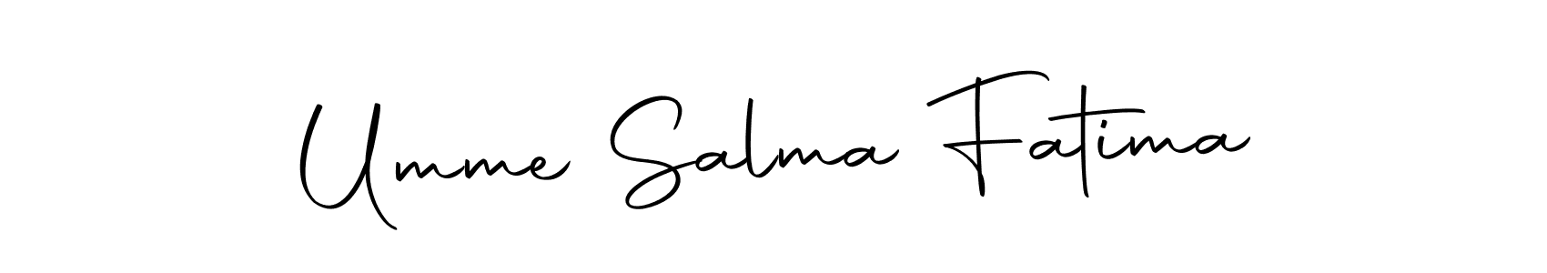 Create a beautiful signature design for name Umme Salma Fatima. With this signature (Autography-DOLnW) fonts, you can make a handwritten signature for free. Umme Salma Fatima signature style 10 images and pictures png