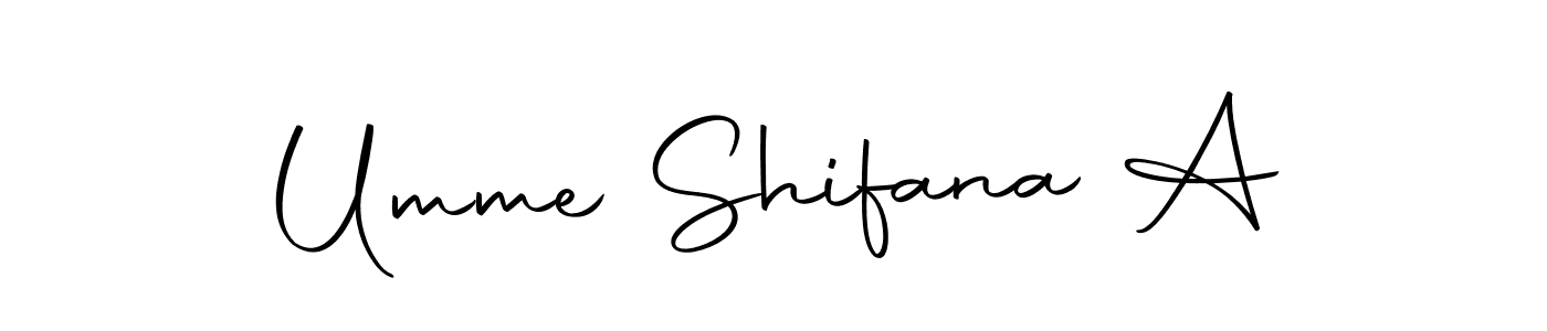 Umme Shifana A stylish signature style. Best Handwritten Sign (Autography-DOLnW) for my name. Handwritten Signature Collection Ideas for my name Umme Shifana A. Umme Shifana A signature style 10 images and pictures png