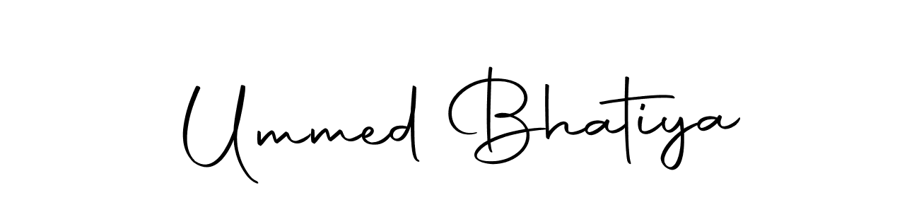 How to make Ummed Bhatiya name signature. Use Autography-DOLnW style for creating short signs online. This is the latest handwritten sign. Ummed Bhatiya signature style 10 images and pictures png