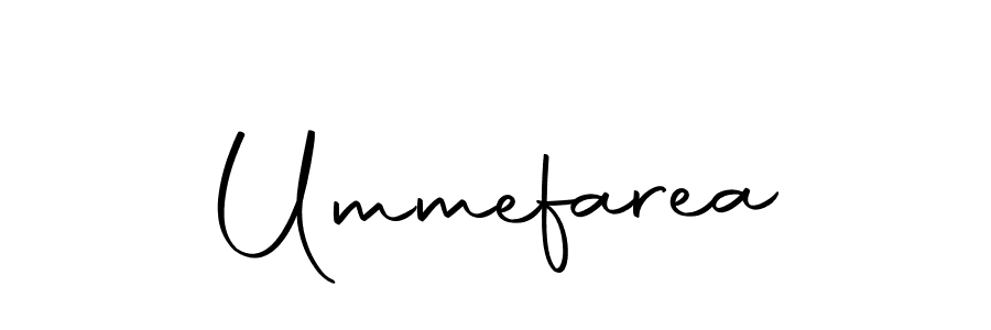 Create a beautiful signature design for name Ummefarea. With this signature (Autography-DOLnW) fonts, you can make a handwritten signature for free. Ummefarea signature style 10 images and pictures png