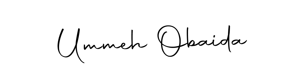 How to make Ummeh Obaida name signature. Use Autography-DOLnW style for creating short signs online. This is the latest handwritten sign. Ummeh Obaida signature style 10 images and pictures png