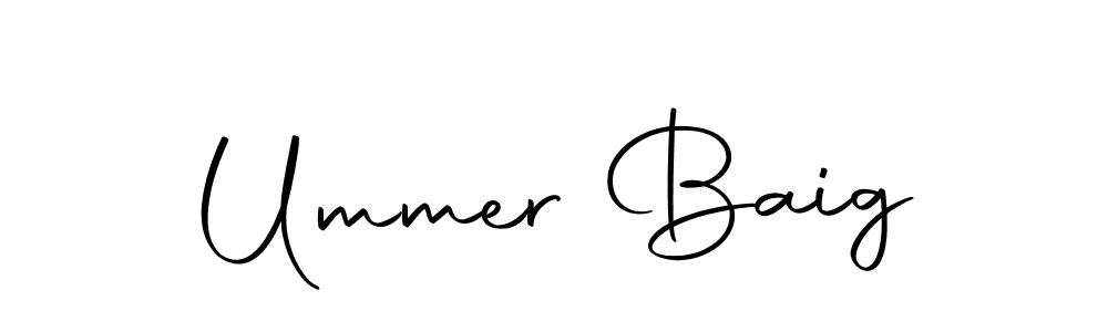 Create a beautiful signature design for name Ummer Baig. With this signature (Autography-DOLnW) fonts, you can make a handwritten signature for free. Ummer Baig signature style 10 images and pictures png