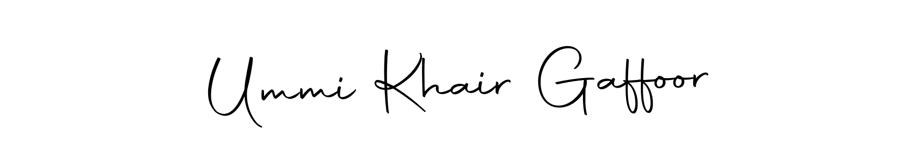 Make a beautiful signature design for name Ummi Khair Gaffoor. Use this online signature maker to create a handwritten signature for free. Ummi Khair Gaffoor signature style 10 images and pictures png
