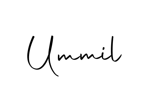 Design your own signature with our free online signature maker. With this signature software, you can create a handwritten (Autography-DOLnW) signature for name Ummil. Ummil signature style 10 images and pictures png