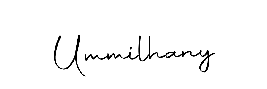 The best way (Autography-DOLnW) to make a short signature is to pick only two or three words in your name. The name Ummilhany include a total of six letters. For converting this name. Ummilhany signature style 10 images and pictures png