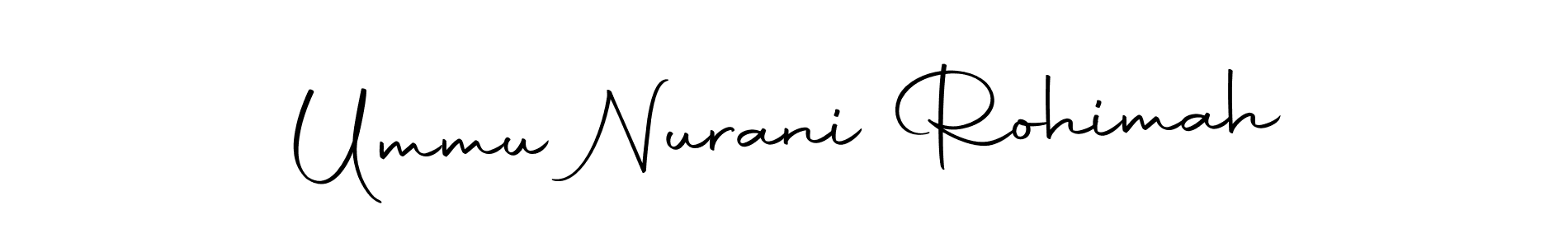 Here are the top 10 professional signature styles for the name Ummu Nurani Rohimah. These are the best autograph styles you can use for your name. Ummu Nurani Rohimah signature style 10 images and pictures png
