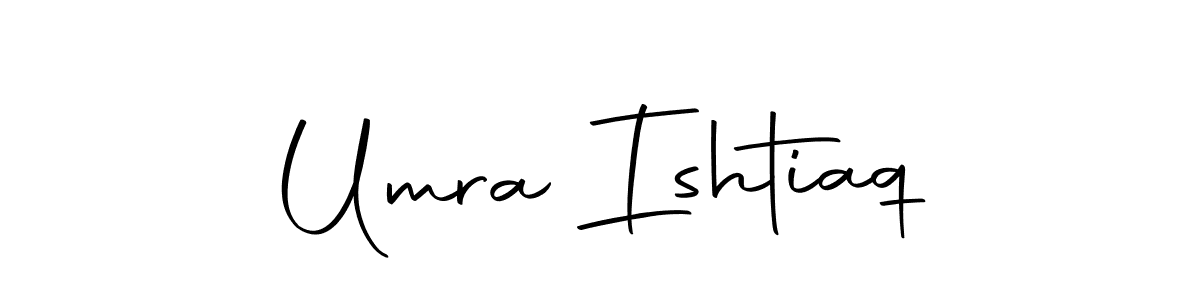 Make a beautiful signature design for name Umra Ishtiaq. With this signature (Autography-DOLnW) style, you can create a handwritten signature for free. Umra Ishtiaq signature style 10 images and pictures png