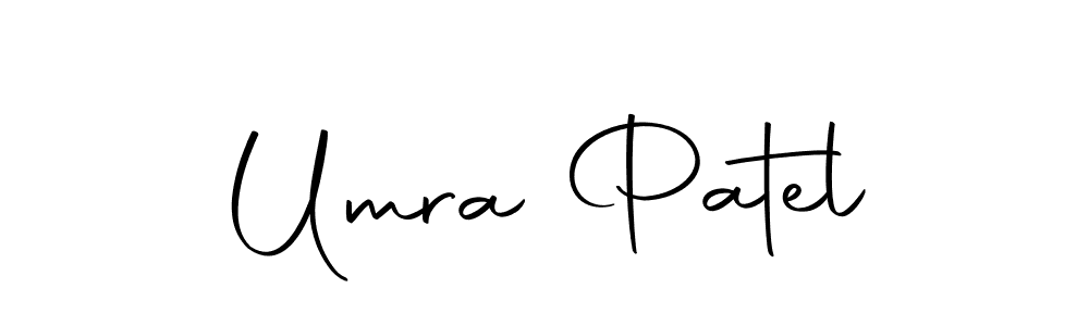 Create a beautiful signature design for name Umra Patel. With this signature (Autography-DOLnW) fonts, you can make a handwritten signature for free. Umra Patel signature style 10 images and pictures png