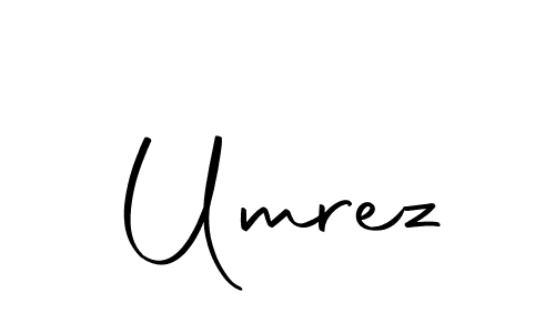 Create a beautiful signature design for name Umrez. With this signature (Autography-DOLnW) fonts, you can make a handwritten signature for free. Umrez signature style 10 images and pictures png