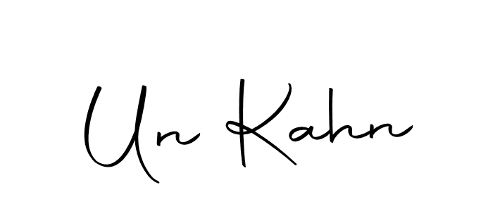 if you are searching for the best signature style for your name Un Kahn. so please give up your signature search. here we have designed multiple signature styles  using Autography-DOLnW. Un Kahn signature style 10 images and pictures png