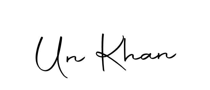 Make a beautiful signature design for name Un Khan. With this signature (Autography-DOLnW) style, you can create a handwritten signature for free. Un Khan signature style 10 images and pictures png