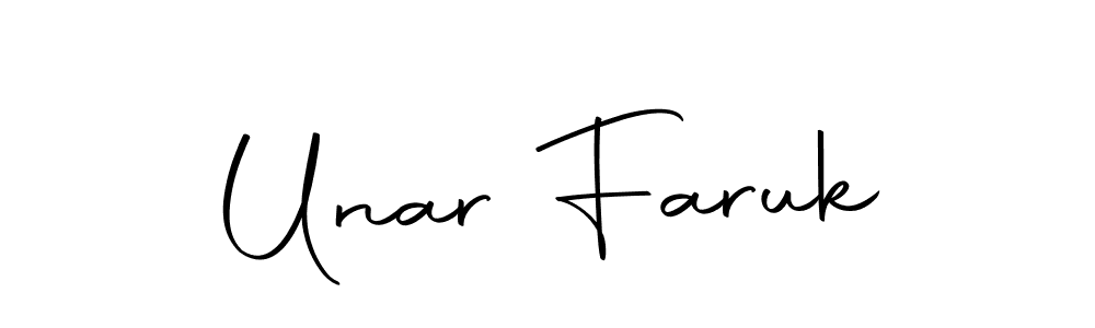 Make a beautiful signature design for name Unar Faruk. With this signature (Autography-DOLnW) style, you can create a handwritten signature for free. Unar Faruk signature style 10 images and pictures png