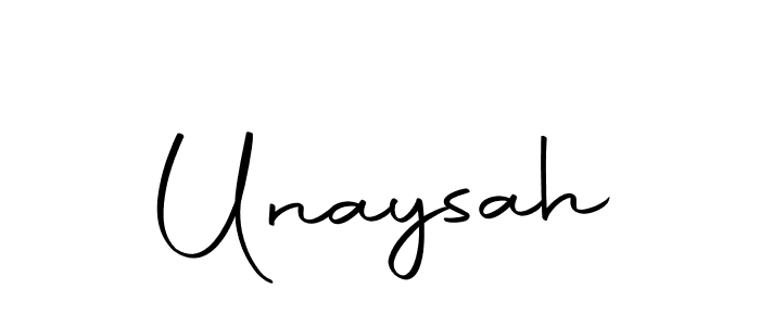 Make a beautiful signature design for name Unaysah. With this signature (Autography-DOLnW) style, you can create a handwritten signature for free. Unaysah signature style 10 images and pictures png