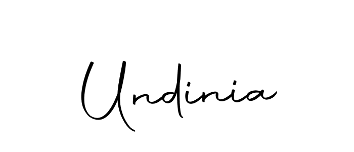 Use a signature maker to create a handwritten signature online. With this signature software, you can design (Autography-DOLnW) your own signature for name Undinia. Undinia signature style 10 images and pictures png