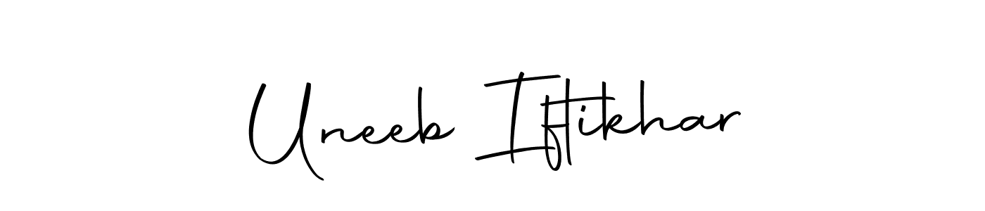 Here are the top 10 professional signature styles for the name Uneeb Iftikhar. These are the best autograph styles you can use for your name. Uneeb Iftikhar signature style 10 images and pictures png