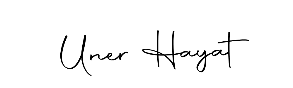 if you are searching for the best signature style for your name Uner Hayat. so please give up your signature search. here we have designed multiple signature styles  using Autography-DOLnW. Uner Hayat signature style 10 images and pictures png