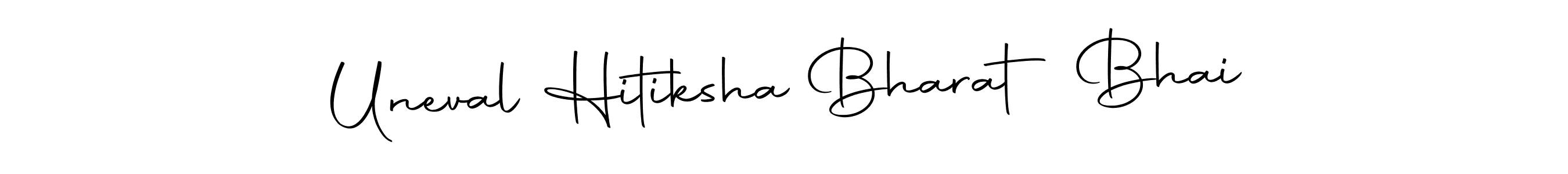 Make a beautiful signature design for name Uneval Hitiksha Bharat Bhai. Use this online signature maker to create a handwritten signature for free. Uneval Hitiksha Bharat Bhai signature style 10 images and pictures png