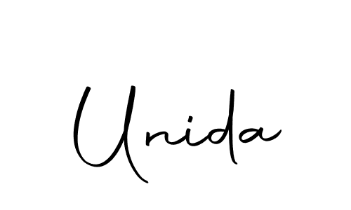 Here are the top 10 professional signature styles for the name Unida. These are the best autograph styles you can use for your name. Unida signature style 10 images and pictures png