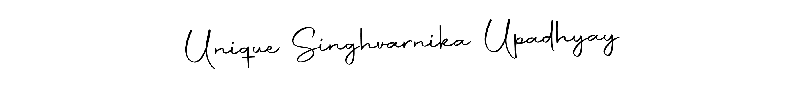 Make a beautiful signature design for name Unique Singhvarnika Upadhyay. Use this online signature maker to create a handwritten signature for free. Unique Singhvarnika Upadhyay signature style 10 images and pictures png