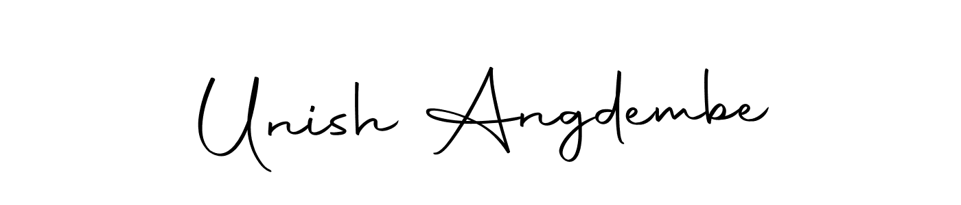 Make a beautiful signature design for name Unish Angdembe. With this signature (Autography-DOLnW) style, you can create a handwritten signature for free. Unish Angdembe signature style 10 images and pictures png