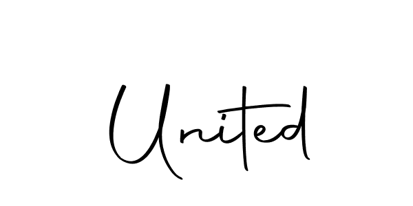 Make a beautiful signature design for name United. With this signature (Autography-DOLnW) style, you can create a handwritten signature for free. United signature style 10 images and pictures png