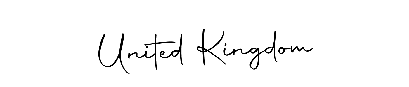 Create a beautiful signature design for name United Kingdom. With this signature (Autography-DOLnW) fonts, you can make a handwritten signature for free. United Kingdom signature style 10 images and pictures png
