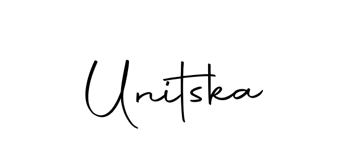 Design your own signature with our free online signature maker. With this signature software, you can create a handwritten (Autography-DOLnW) signature for name Unitska. Unitska signature style 10 images and pictures png