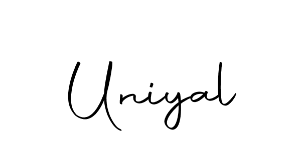 Make a beautiful signature design for name Uniyal. With this signature (Autography-DOLnW) style, you can create a handwritten signature for free. Uniyal signature style 10 images and pictures png