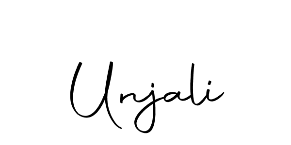 if you are searching for the best signature style for your name Unjali. so please give up your signature search. here we have designed multiple signature styles  using Autography-DOLnW. Unjali signature style 10 images and pictures png