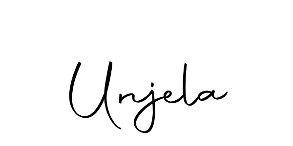 Design your own signature with our free online signature maker. With this signature software, you can create a handwritten (Autography-DOLnW) signature for name Unjela. Unjela signature style 10 images and pictures png
