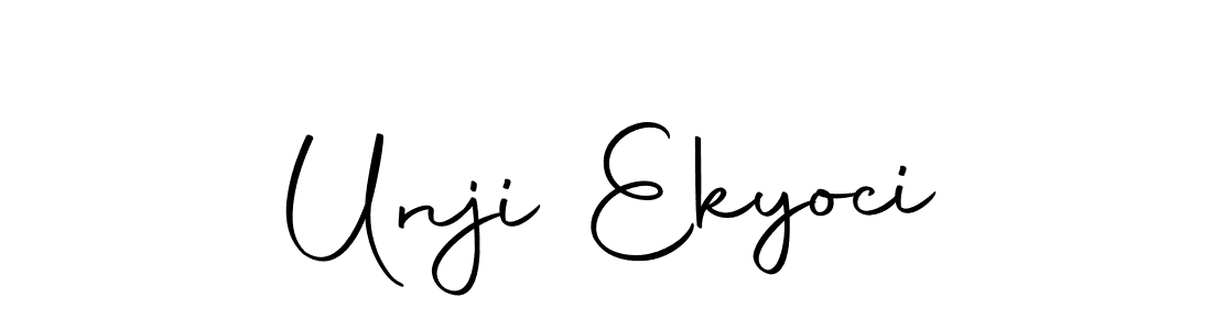 Create a beautiful signature design for name Unji Ekyoci. With this signature (Autography-DOLnW) fonts, you can make a handwritten signature for free. Unji Ekyoci signature style 10 images and pictures png