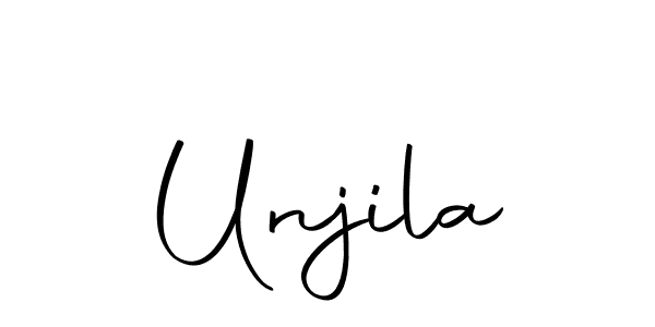 Use a signature maker to create a handwritten signature online. With this signature software, you can design (Autography-DOLnW) your own signature for name Unjila. Unjila signature style 10 images and pictures png