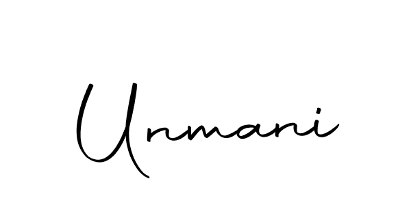 Create a beautiful signature design for name Unmani. With this signature (Autography-DOLnW) fonts, you can make a handwritten signature for free. Unmani signature style 10 images and pictures png