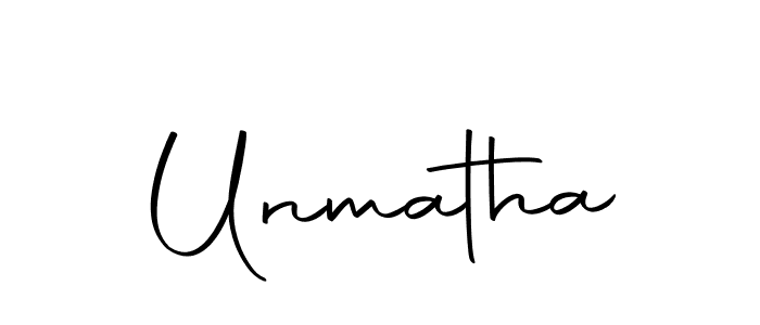 Design your own signature with our free online signature maker. With this signature software, you can create a handwritten (Autography-DOLnW) signature for name Unmatha. Unmatha signature style 10 images and pictures png