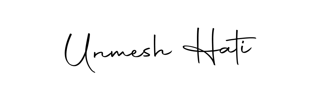 How to make Unmesh Hati name signature. Use Autography-DOLnW style for creating short signs online. This is the latest handwritten sign. Unmesh Hati signature style 10 images and pictures png