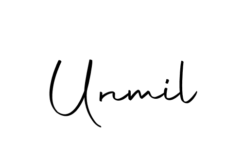 How to make Unmil name signature. Use Autography-DOLnW style for creating short signs online. This is the latest handwritten sign. Unmil signature style 10 images and pictures png