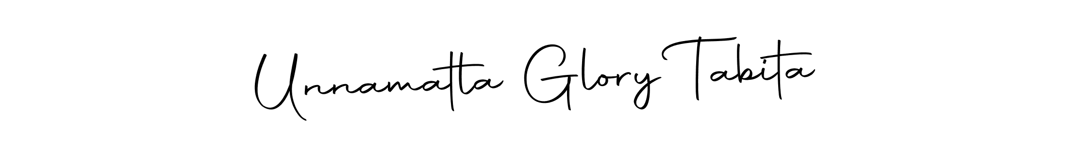 Create a beautiful signature design for name Unnamatla Glory Tabita. With this signature (Autography-DOLnW) fonts, you can make a handwritten signature for free. Unnamatla Glory Tabita signature style 10 images and pictures png